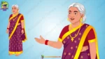Elderly Woman in Purple Saree Character Multi-Pose Set| Animation Ki Duniya (Copy) - Image 4