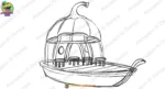 Magical Pumpkin Boat Prop PSD Asset for Animation - Image 2