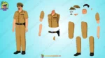 Male Police Officer Animated Character | Animation Ki Duniya - Image 3