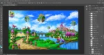 Magical Princess Kingdom ( Pari Lok ) and Floating Islands PSD Background | Animation Ki Duniya - Image 3