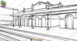 Indian Railway Station Platform PSD Background for Animation | Animation Ki Duniya - Image 2