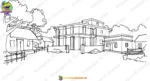 Rajbari Village Mansion ( Rich Man House,Sheth ka ghar,Night Scene ) 2D Background | Animation Ki Duniya - Image 4