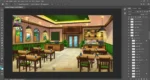 Modern Restaurant Interior and Cafe ( Hotel ) PSD Background | Animation Ki Duniya - Image 3
