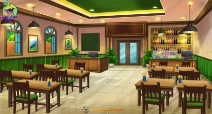 Modern Restaurant Interior and Cafe ( Hotel ) PSD Background | Animation Ki Duniya