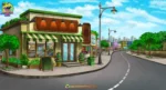 Modern Restaurant Exterior ( Hotel ) and Cafe Street PSD Background | Animation Ki Duniya