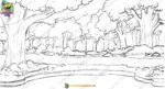 River Side Jungle and Forest Pond ( River Jungle ) PSD Background | Animation Ki Duniya - Image 2
