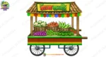 Sabji Thela Fresh Vegetables Cart 2D Prop | Animation Ki Duniya