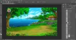 Seaside Jungle House Landscape 2D Background | Animation Ki Duniya - Image 3