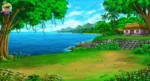 Seaside Jungle House Landscape 2D Background | Animation Ki Duniya