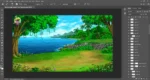 Seaside Jungle Landscape 2D Background | Animation Ki Duniya - Image 2