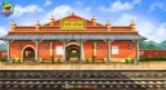 Indian Railway Station Exterior PSD Background for Animation | Animation Ki Duniya
