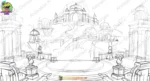 Swarg Lok and Heavenly Palace PSD Background for Animation | Animation Ki Duniya - Image 2