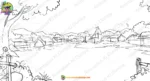 Indian Village Long View Landscape 2D Background | Animation Ki Duniya - Image 3