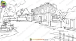 Indian Village Rajbari Mansion 2D Background | Animation Ki Duniya - Image 2