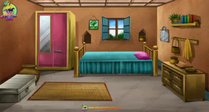 Village Room Interior 2D Background for Animation | Animation Ki Duniya
