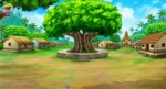 Village Scene Chaupal, Kua and Mandir 2D Background for Animation | Animation Ki Duniya