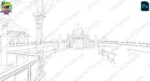 Rajmahal Background 2D Royal Palace Courtyard Background - PSD & PNG - Image 2