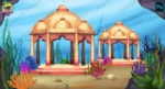 Underwater Jalmahal & Mermaid Kingdom Background (PSD + PNG)
