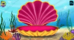 Royal Mermaid Seashell Throne & Ocean Kingdom Background (PSD + PNG)