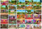 30 Background Bundle PSD – Royal Palace, Village, Hospital, School, Forest & Modern Interiors