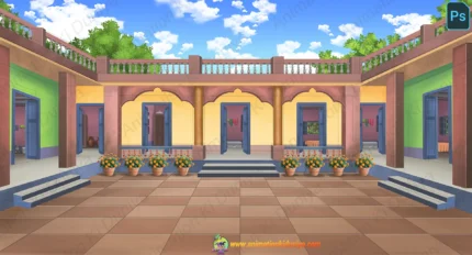 Indian Village Aangan Background (PSD + PNG)