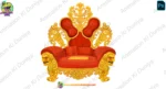 Royal Golden Throne Chair / Maharaja Sinhasan Prop
