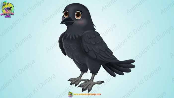 Kauwa / Crow Bird Animation Rig | Cute Crow Character Rigged FLA File ...