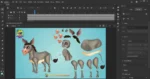 2D Farm Donkey ( Gadha) Cartoon Character - Image 2