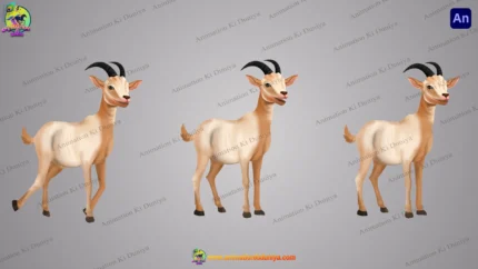 2D Cartoon Goat ( Bakri ) Character