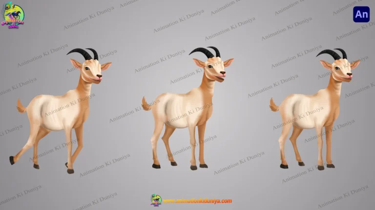 2D Cartoon Goat ( Bakri ) Character