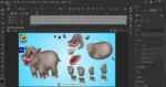 2D Cartoon Hippo Character - Image 2