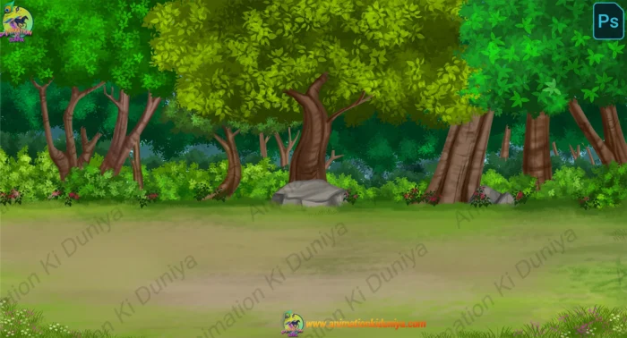 Teregram Background 2D Cartoon Jungle Background(PSD & PNG) – Animation Ki Duniya