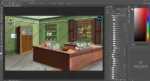 2D Cartoon Indian Kitchen (Rasoi Ghar) Background(PSD & PNG) - Image 2