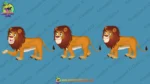 2D Cartoon Sher / Lion Character Sheet for Jungle Stories (FLA Source File)