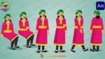 Indian Royal Minister / Mantri Character Rig