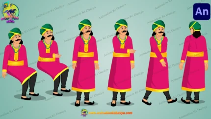 Indian Royal Minister / Mantri Character Rig