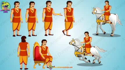 2D Cartoon Royal Prince ( Rajkumar ) Character
