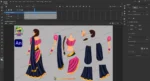 Indian Princess / Rajkumari Character Rig in Pink & Blue Lehenga - Image 3
