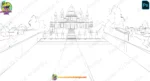 Royal Rajmahal Long Shot Cartoon Background(PSD & PNG) - Image 2