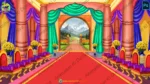 Royal Rajmahal Durbar Hall Cartoon Background(PSD & PNG)