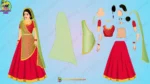 Royal Red Rajkumari / Princess in Traditional Attire 2D Character - Image 3