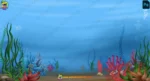 Underwater River Cartoon Background(PSD & PNG)