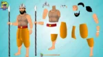 Royal Indian Soldier / Sainik 2D Character Rigged FLA File - Image 3