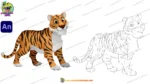 2D Cartoon Tiger (Baagh) Character Sheet - Image 5