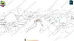 Top View Village River and Bridge 2D Cartoon Background (PSD & PNG) - Image 3