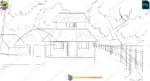 Indian Village Big House Cartoon Background(PSD & PNG) - Image 2