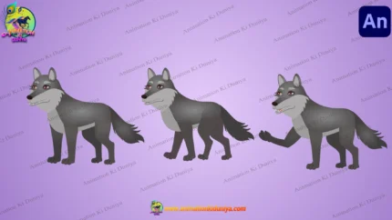 2D Cartoon Bhediya / Wolf Character Sheet