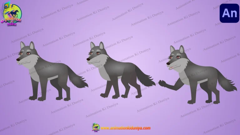 2D Cartoon Bhediya / Wolf Character Sheet