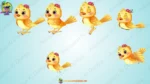 Cute Little Yellow Bird Character Rigged FLA File