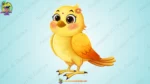 Cute Yellow Birds Sleeping & Flying Yellow Bird Character Poses (FLA File) - Image 2
